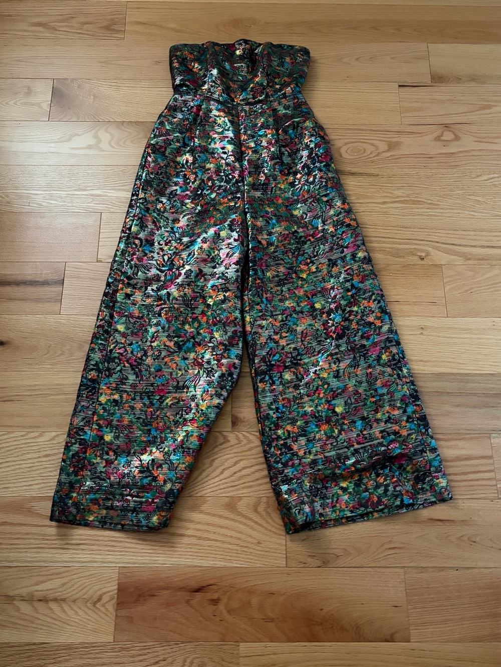 Maeve Samantha Shimmer Wide-Leg Jumpsuit